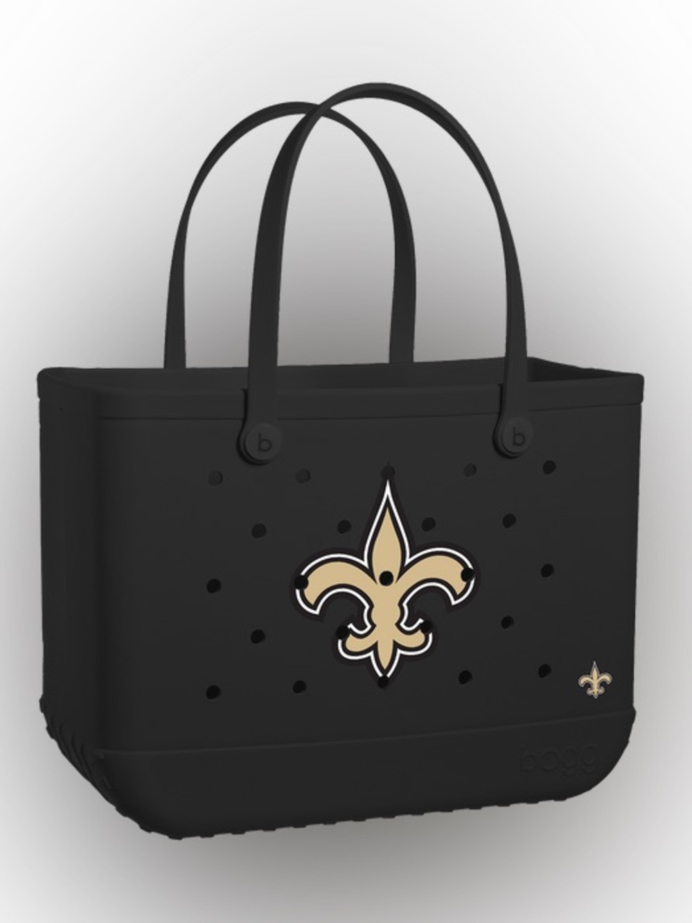 NWT BOGG Bag XL New Orleans Saints NFL Black Gold Fleur de Lis Tote